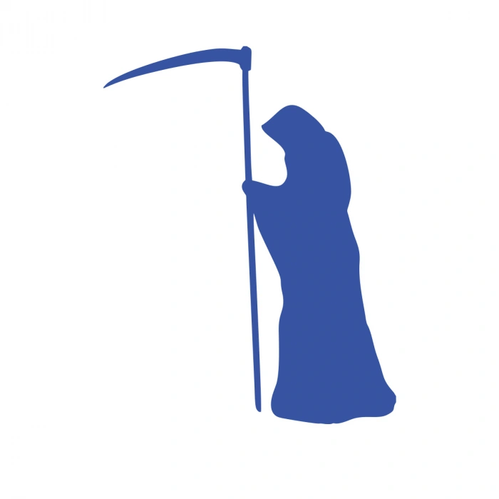 Azrail Araba Stickeri  17x17 Cm Mavi