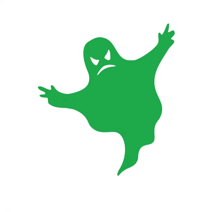 Kızgın Hayalet Araba Sticker 17x17 Cm Yeşil