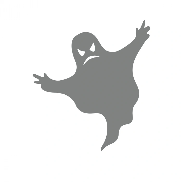 Kızgın Hayalet Araba Sticker 17x17 Cm Gri