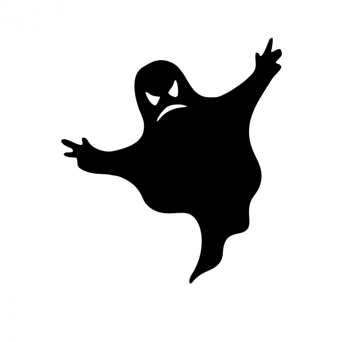 Kızgın Hayalet Araba Sticker 17x17 Cm Siyah