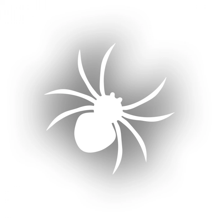 Örümcek Araba Sticker  17x17 Cm Beyaz