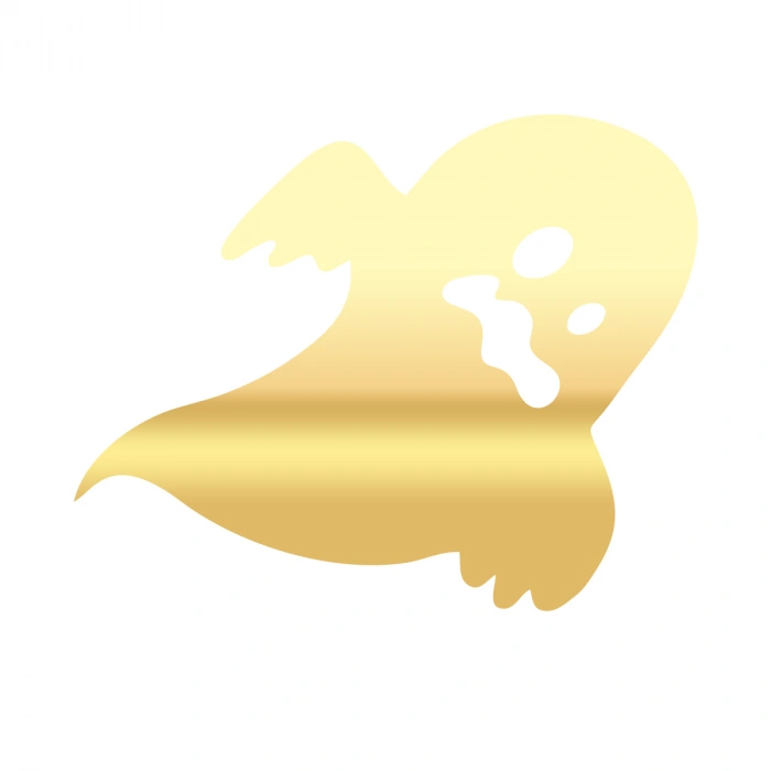 Korkan Hayalet Araba Sticker  17x17 Cm Gold