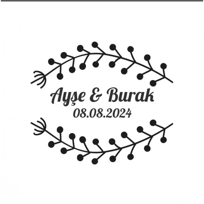 Kış Temalı Şık Dikdörtgen Etiket Kına Nişan Düğün 3x3 cm özel etiket / 50 adet sticker