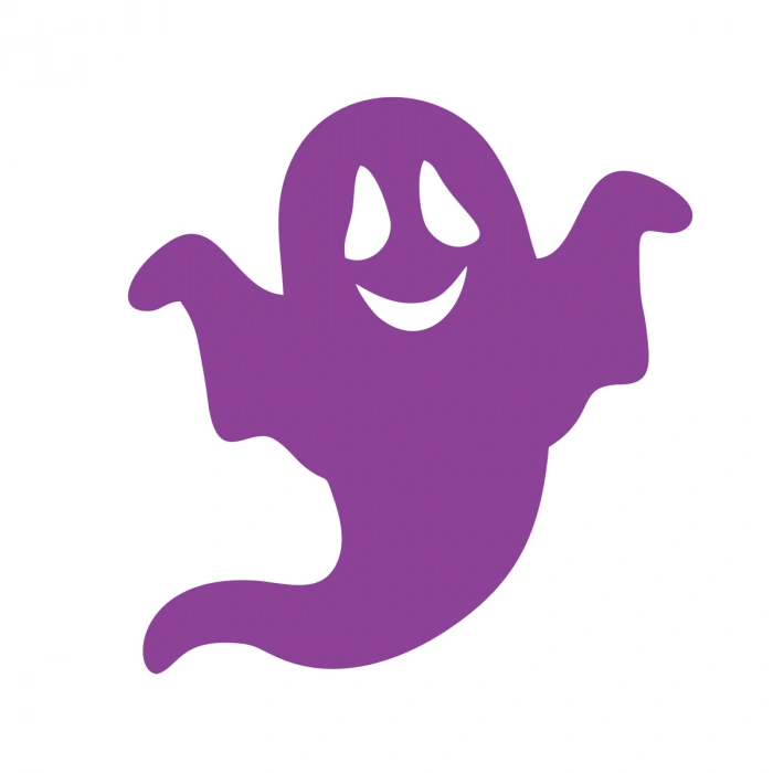 mutlu Hayalet Sticker 17x17 Cm Mor