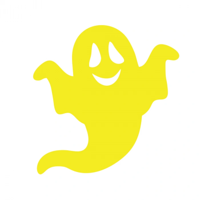 mutlu Hayalet Sticker 17x17 Cm Sarı