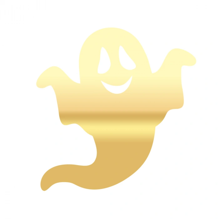 mutlu Hayalet Sticker 17x17 Cm Gold