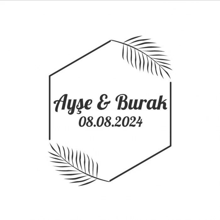 Kış Meyveli Dikdörtgen Etiket Kına Nişan Düğün 3x3 cm özel etiket / 50 adet sticker