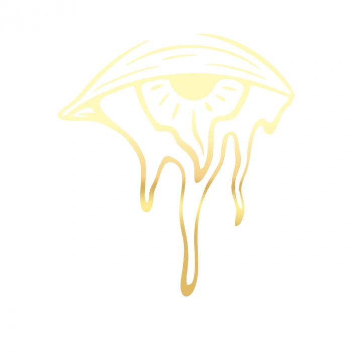 Akan Göz Araba Sticker 17x17 Cm Gold