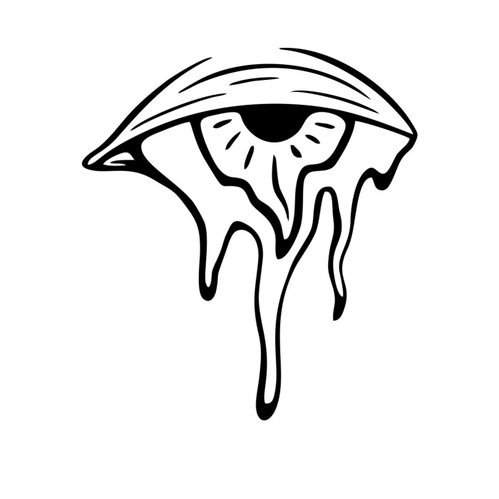 Akan Göz Araba Sticker 17x17 Cm Siyah