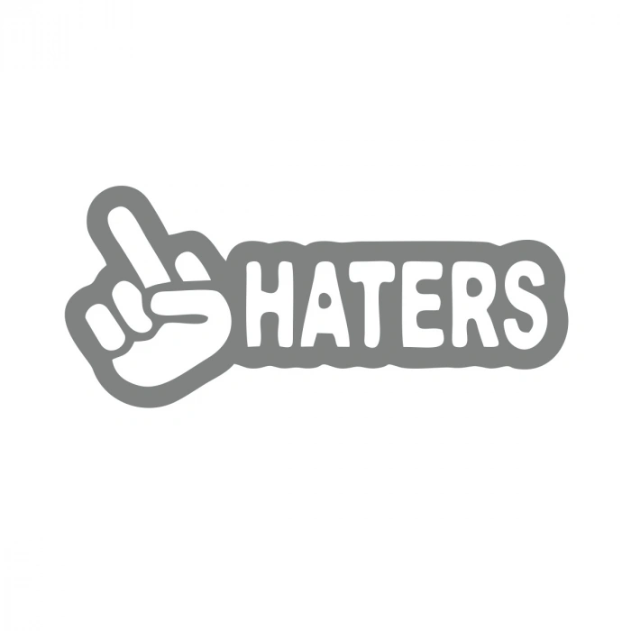 Haters Araba Sticker 17x17 Cm Gri