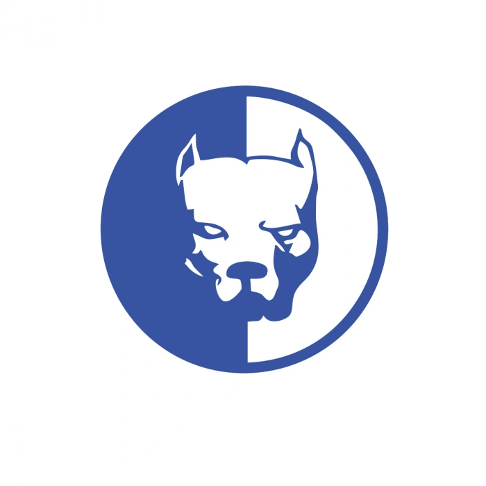 Pitbull Araba Stickeri 17x17 Cm Mavi