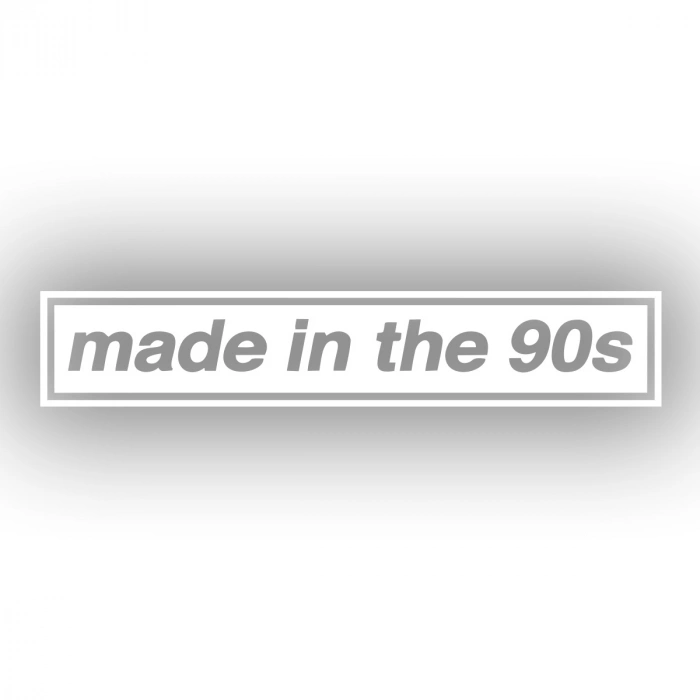 Made In the 90s Araba Stickeri 17x17 Cm Beyaz