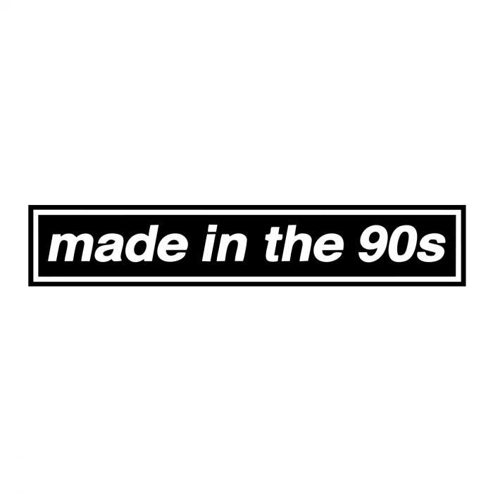 Made In the 90s Araba Stickeri 17x17 Cm Siyah