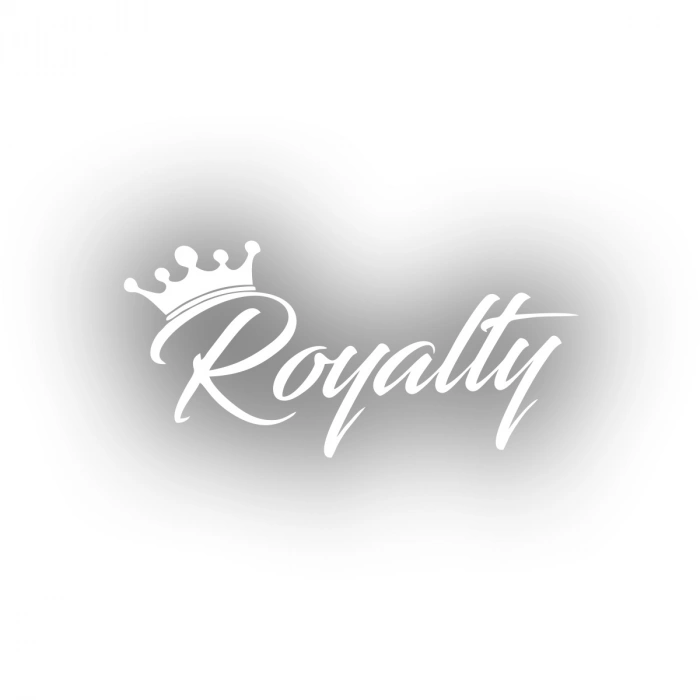 Royalty Araba Stickeri 17x17 Cm Beyaz
