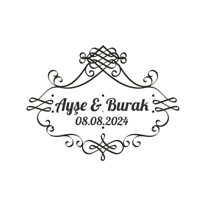 Çam Kozalaklı ve Meyveli Yuvarlak Etiket Kına Nişan Düğün 3x3 cm özel etiket / 50 adet sticker