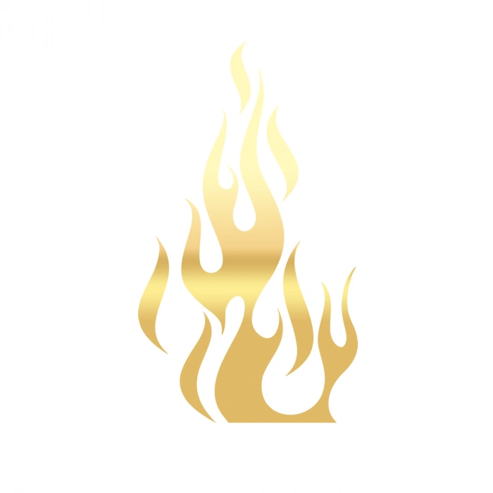 Alev Araba Stickeri 17x17 Cm Gold