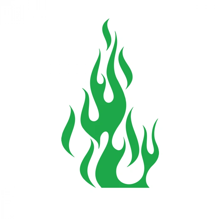 Alev Araba Stickeri 17x17 Cm Yeşil