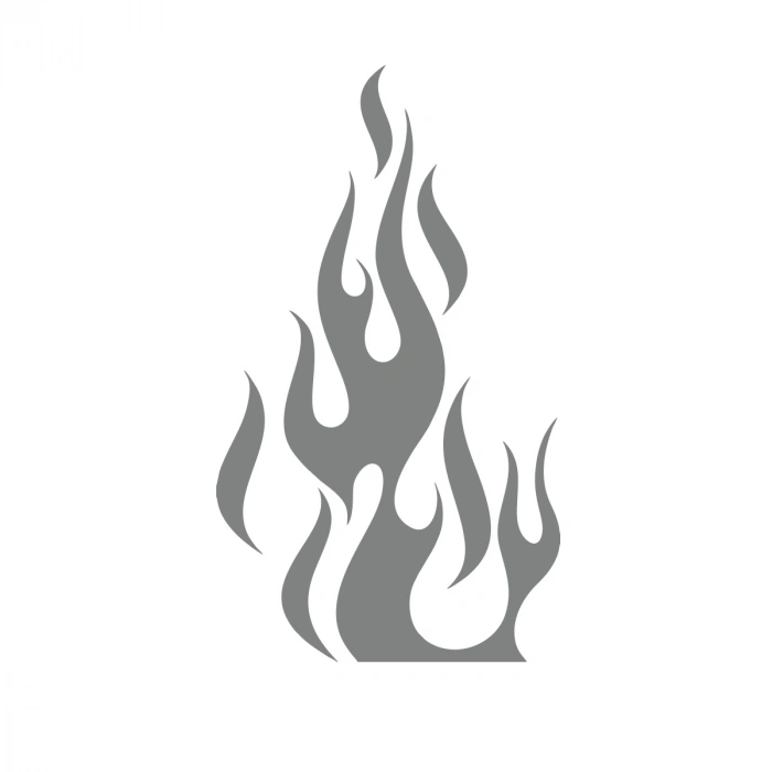 Alev Araba Stickeri 17x17 Cm Gri