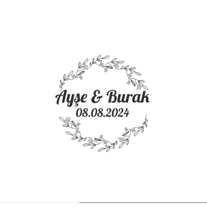 Kış Temalı Şık Dikdörtgen Etiket Kına Nişan Düğün 3x3 cm özel etiket / 50 adet sticker