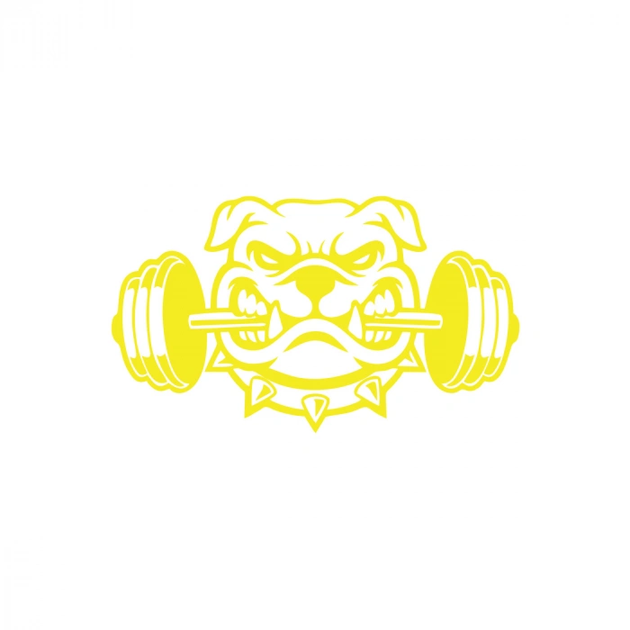 Bulldog Araba Sticker 17x17 Cm Sarı