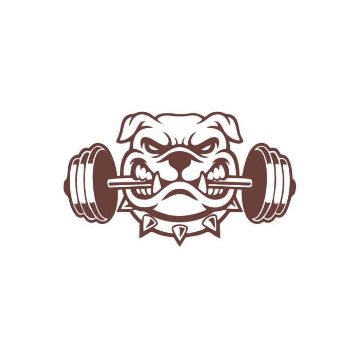 Bulldog Araba Sticker 17x17 Cm Kahverengi