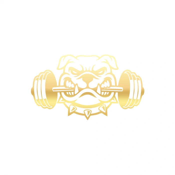 Bulldog Araba Sticker 17x17 Cm Gold