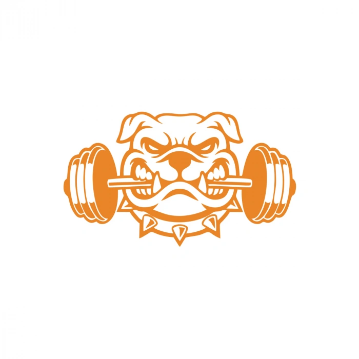 Bulldog Araba Sticker 17x17 Cm Turuncu