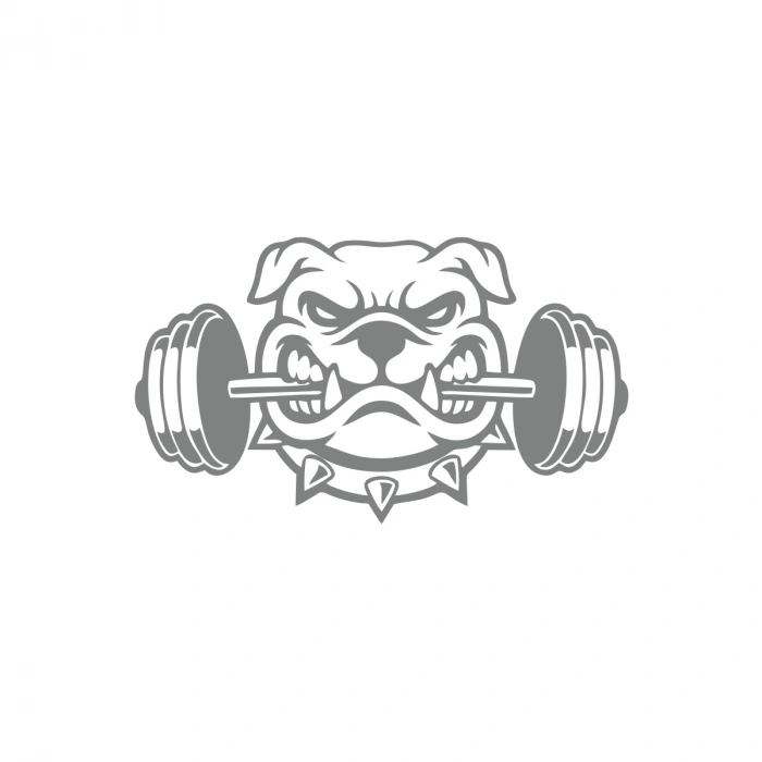 Bulldog Araba Sticker 17x17 Cm Gri
