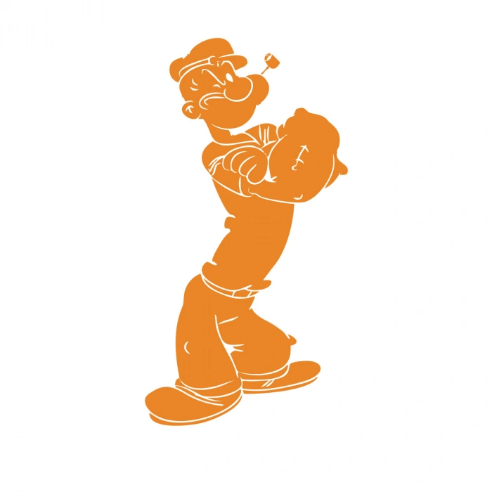 Temel Reis Araba Sticker 17x17 Cm Turuncu