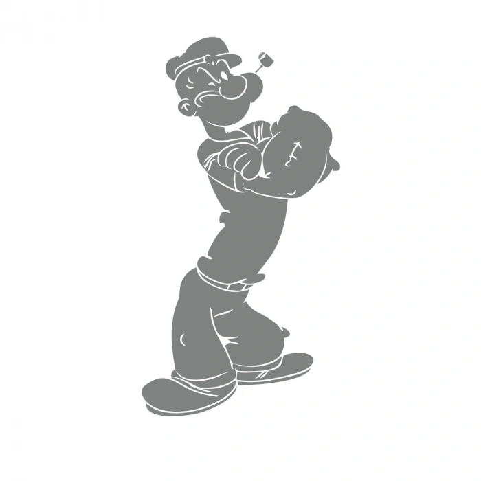 Temel Reis Araba Sticker 17x17 Cm Gri