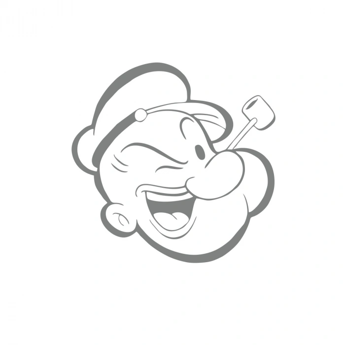 Temel Reis Araba Sticker 17x17 Cm Gri