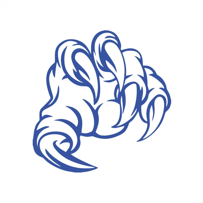 Pençe Araba Sticker 17x17 Cm Mavi