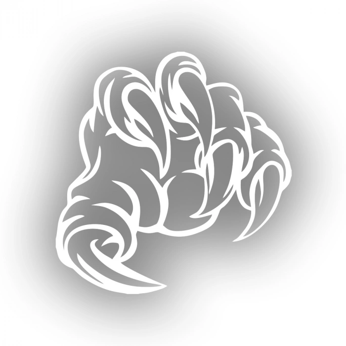 Pençe Araba Sticker 17x17 Cm Beyaz