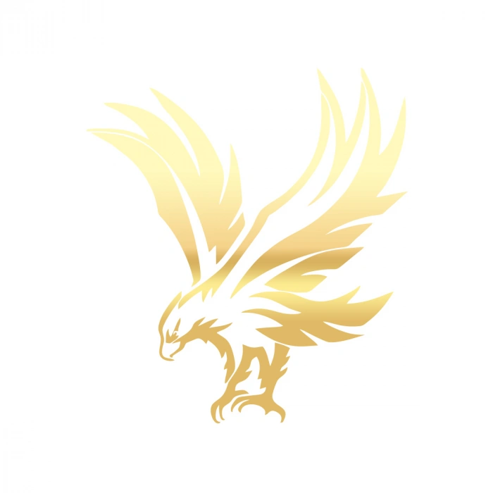 Kartal Araba Sticker 17x17 Cm Gold
