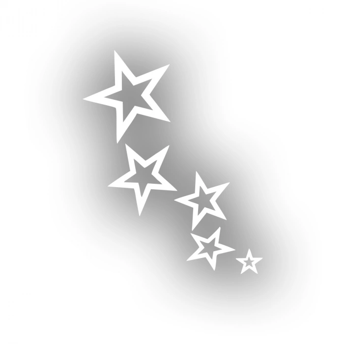 Yıldızlar Araba Sticker 17x17 Cm Beyaz