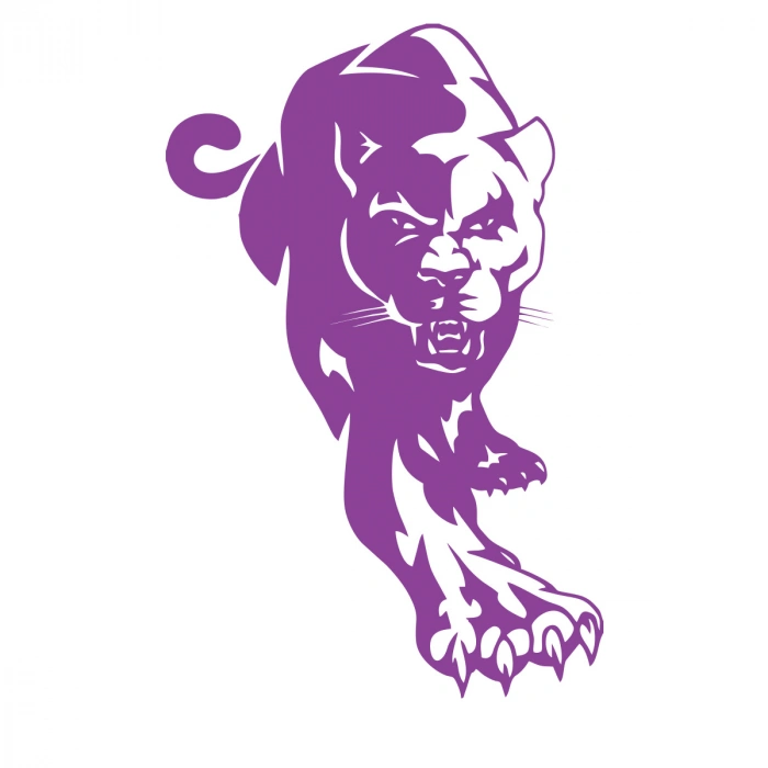 Panter Araba Sticker 17x17 Cm Mor