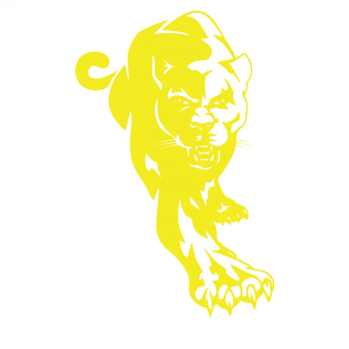 Panter Araba Sticker 17x17 Cm Sarı