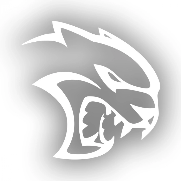 Kaplan Araba Sticker 17x17 Cm Beyaz