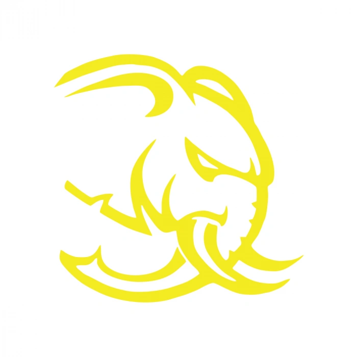 Kızgın Fil Araba Sticker 17x17 Cm Sarı