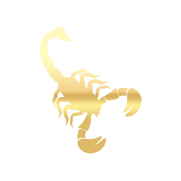 Akrep Araba Sticker 17x17 Cm Gold