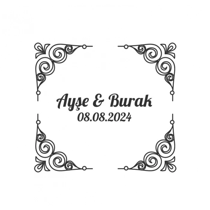 Kırmızı Meyveli Oval Kış Etiketi Kına Nişan Düğün 3x3 cm özel etiket / 50 adet sticker