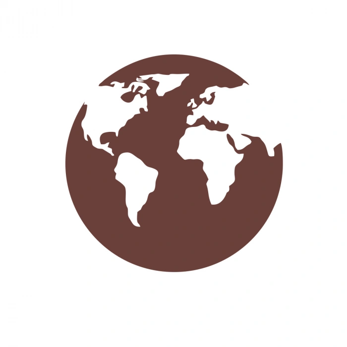 Dünya Araba Sticker 17x17 Cm Kahverengi