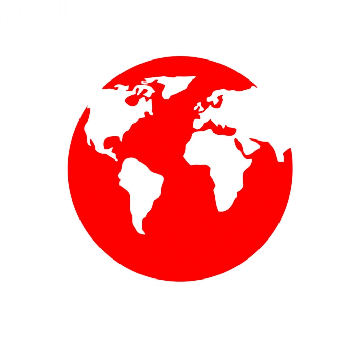 Dünya Araba Sticker 17x17 Cm Kırmızı