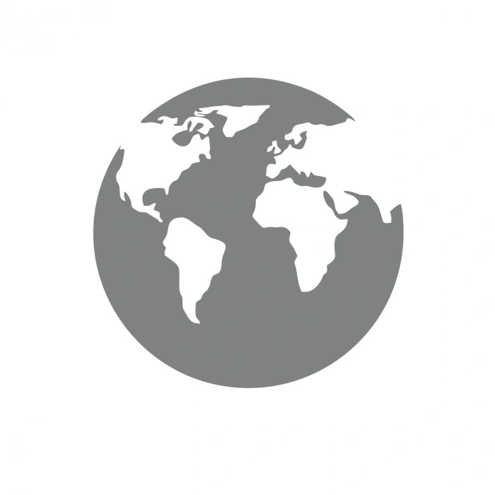 Dünya Araba Sticker 17x17 Cm Gri