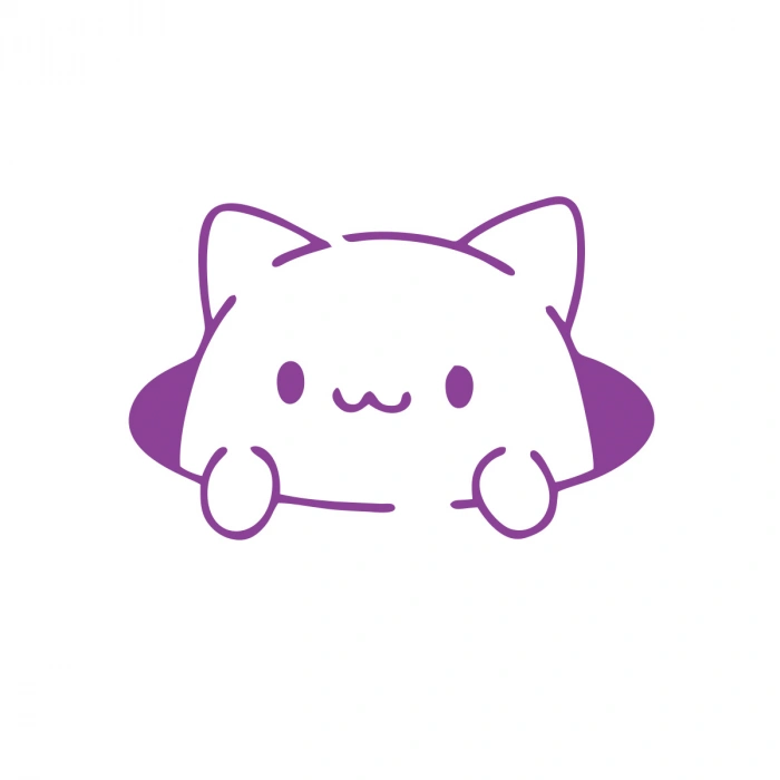 Kedi Araba Stickeri 17x17 Cm Mor