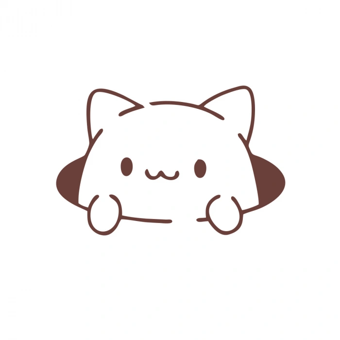 Kedi Araba Stickeri 17x17 Cm Kahverengi