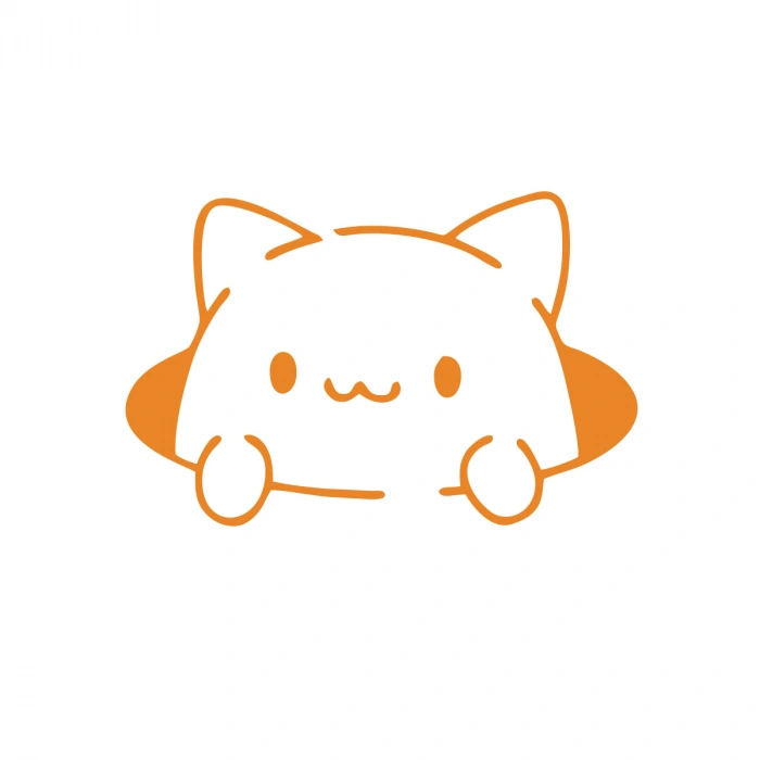 Kedi Araba Stickeri 17x17 Cm Turuncu