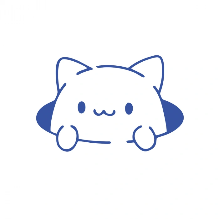 Kedi Araba Stickeri 17x17 Cm Mavi