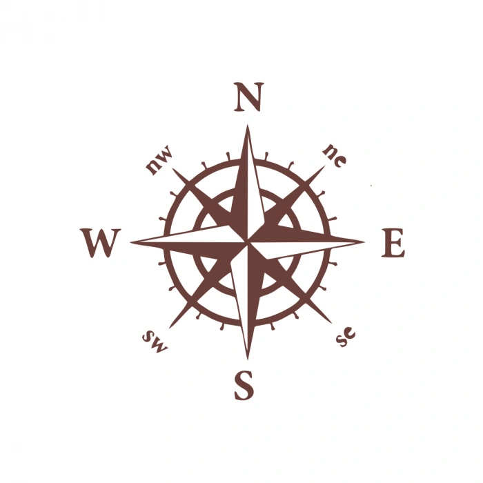 Pusula Araba Sticker 17x17 Cm Kahverengi