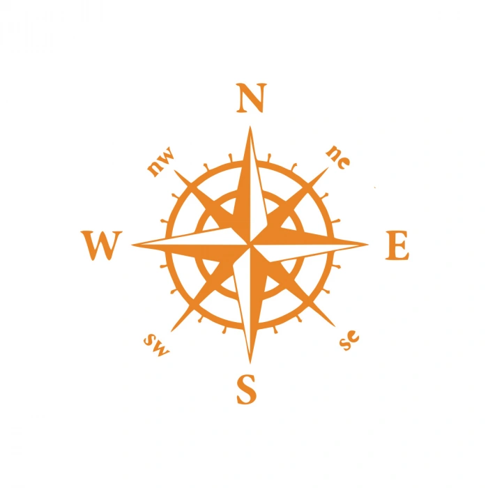 Pusula Araba Sticker 17x17 Cm Turuncu